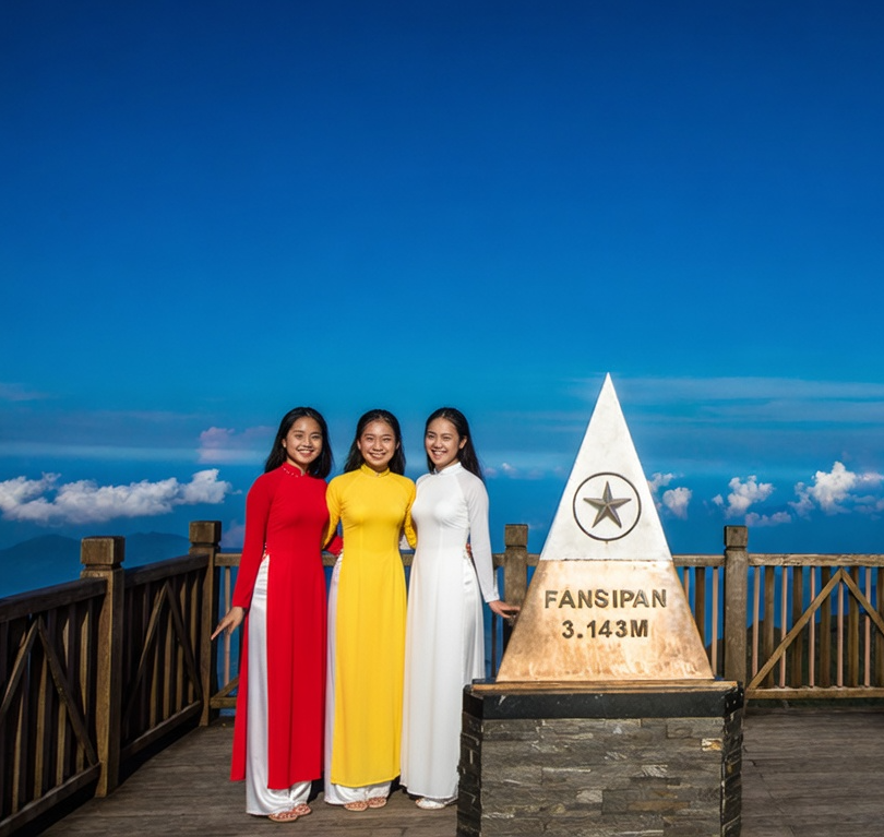 Terraced rice fields cascading down the mountainside in Sapa Vietnam